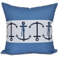 thumbnail image 1 of Simply Daisy 16" x 16" Anchor Stripe Print Outdoor Pillow, 1 of 2