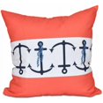thumbnail image 1 of Simply Daisy 16" x 16" Anchor Stripe Print Pillow, Orange, 1 of 2