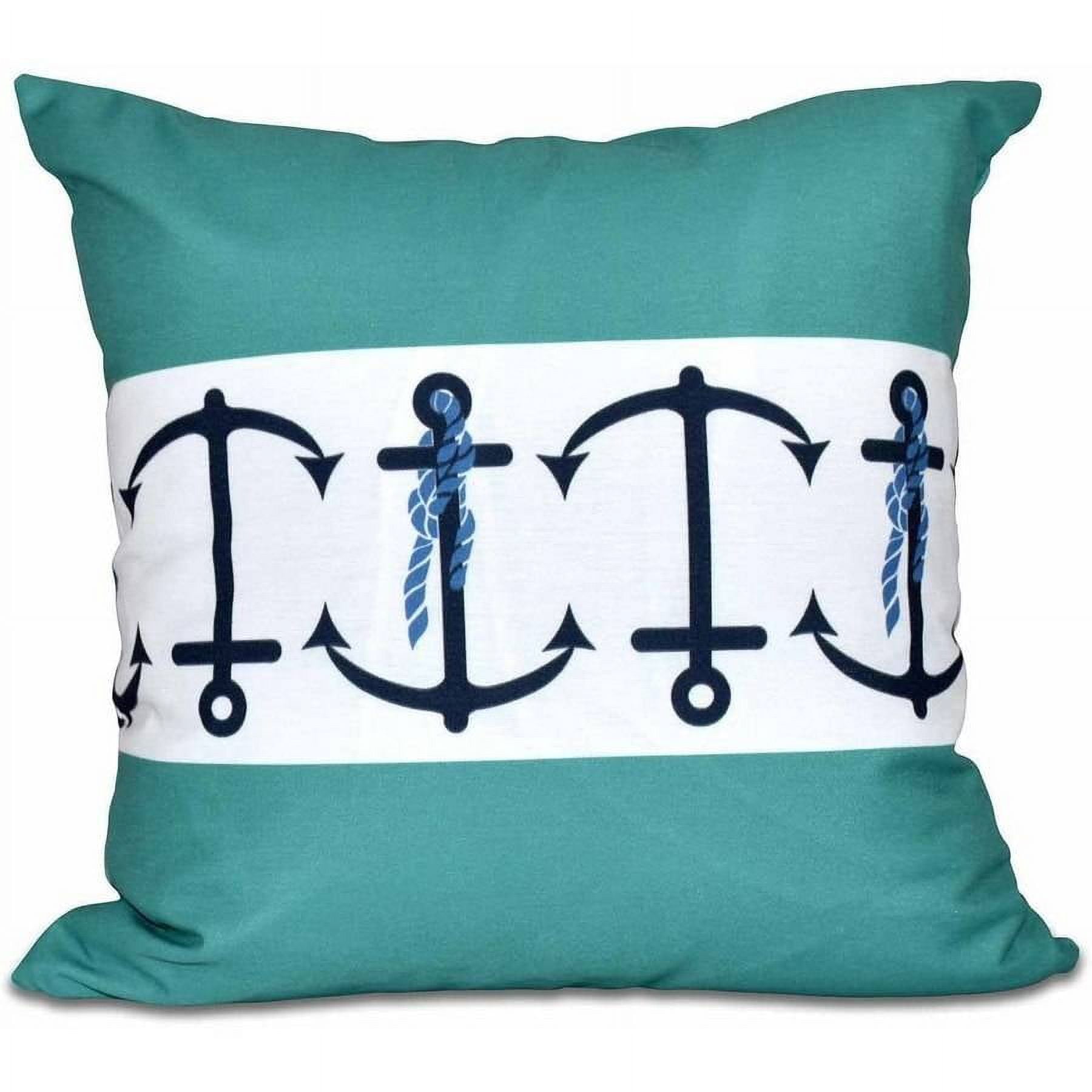 Simply Daisy 16" x 16" Anchor Stripe Print Pillow