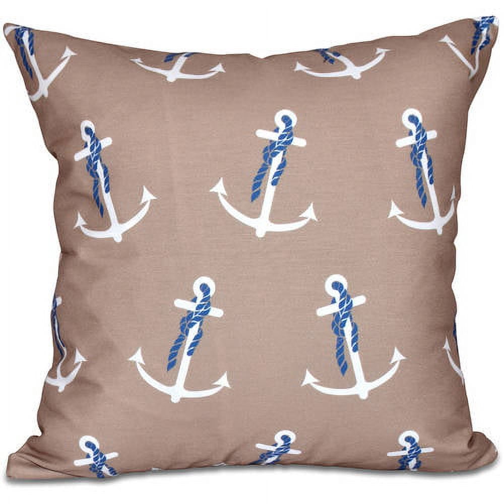Simply Daisy 16" x 16" Anchor Whimsy Geometric Print Outdoor Pillow