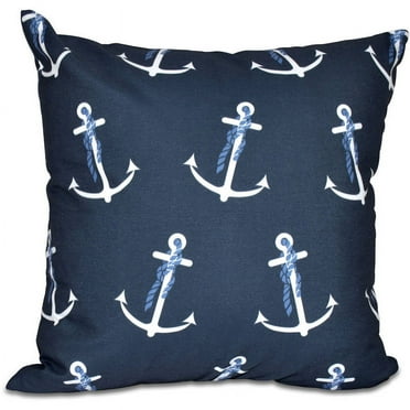 Simply Daisy 16" x 16" Anchor Whimsy Geometric Print Outdoor Pillow
