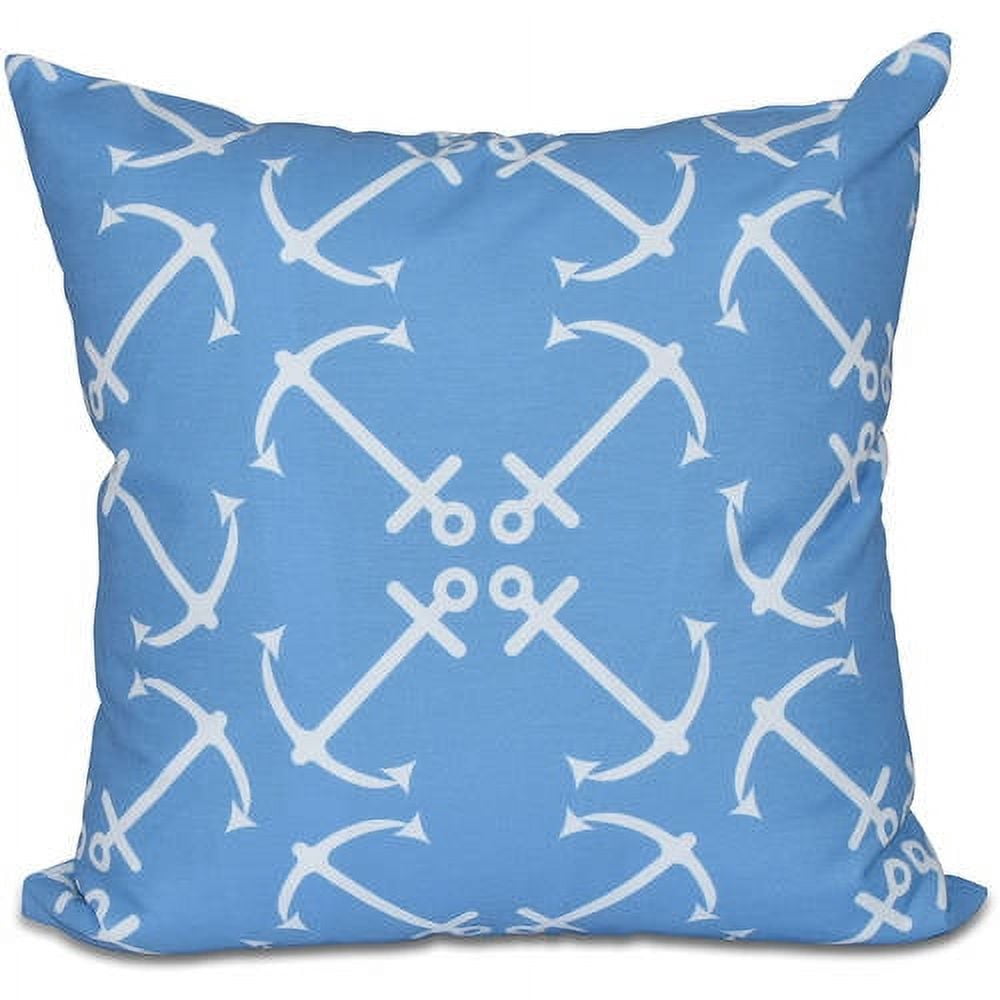 Simply Daisy 16" x 16" Anchor's Up Geometric Print Outdoor Pillow