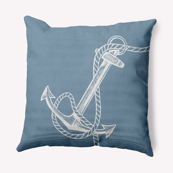 Simply Daisy 16" x 16" Anchored Nautical Decorative Indoor Pillow
