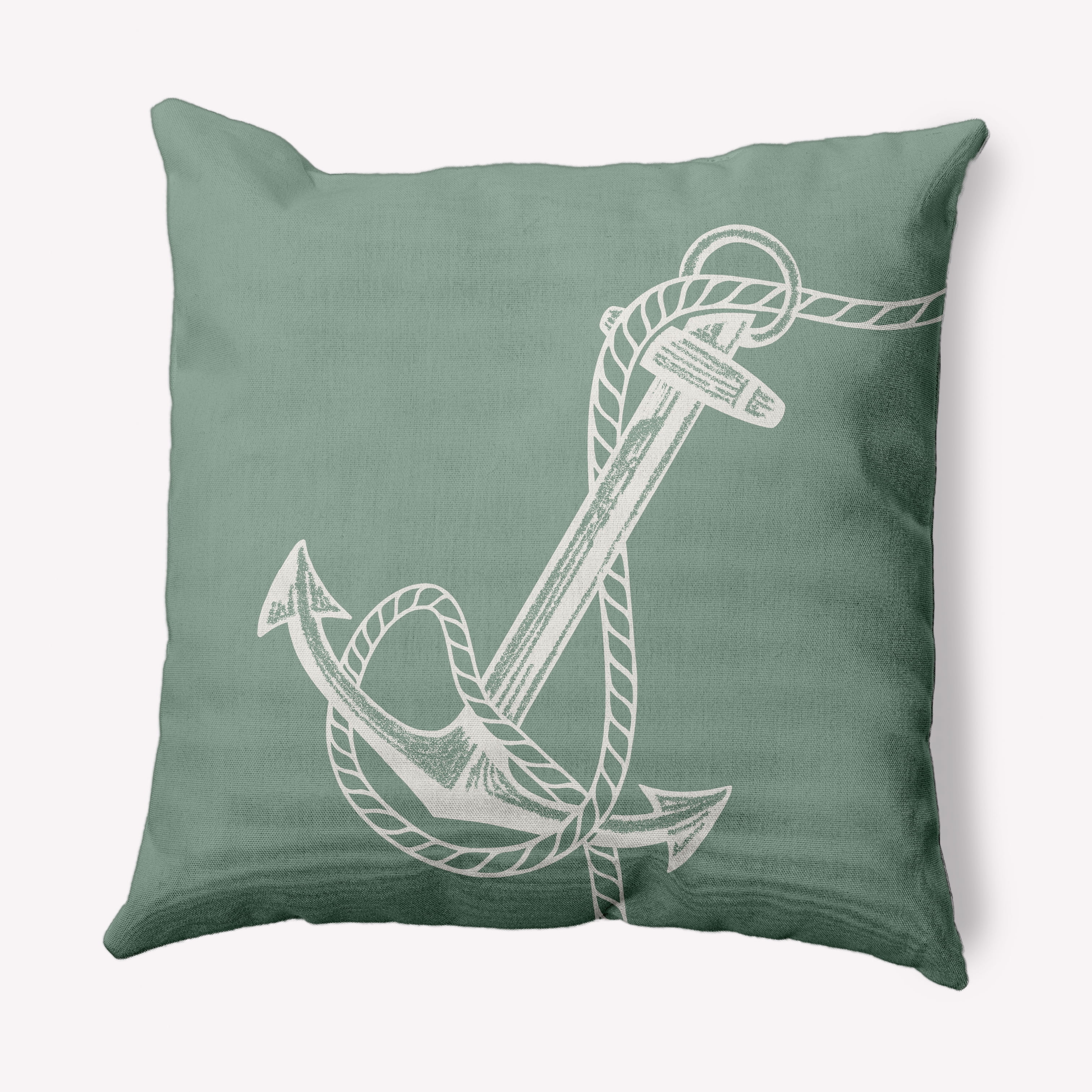 Simply Daisy 16" x 16" Anchored Nautical Indoor/Outdoor Throw Pillow