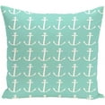 thumbnail image 1 of Simply Daisy 16" x 16" Anchors Away Coastal Print Outdoor Pillow, Aqua, 1 of 1