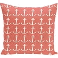thumbnail image 1 of Simply Daisy 16" x 16" Anchors Away Coastal Print Outdoor Pillow, Orange, 1 of 1