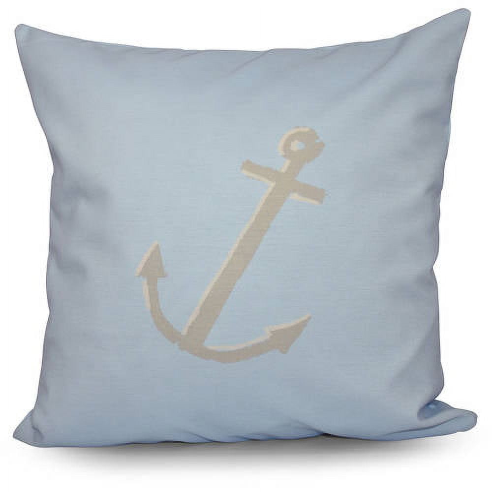 Simply Daisy 16" x 16" Anchors Away Coastal Print Outdoor Pillow
