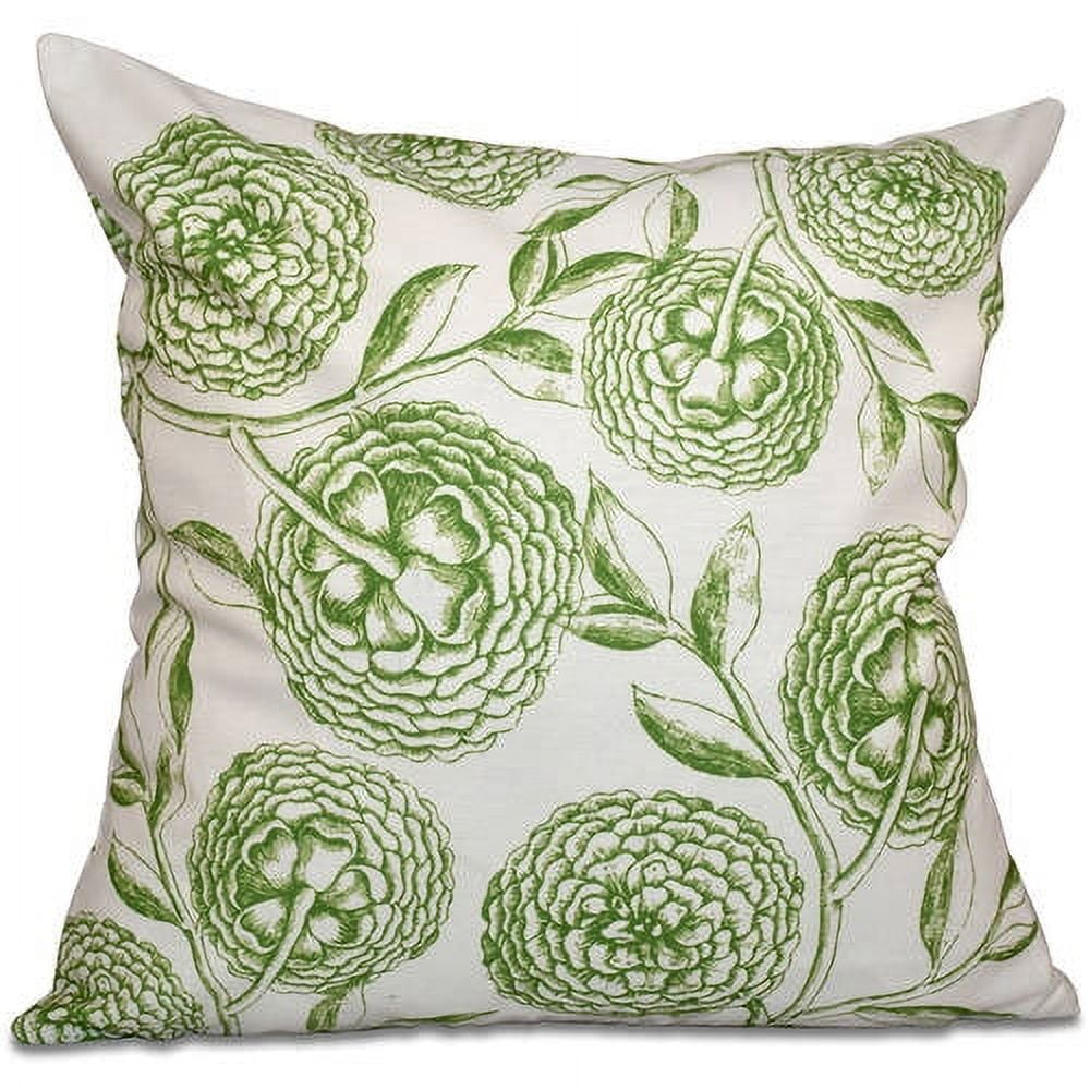 Simply Daisy 16" x 16" Antique Flowers Floral Outdoor Pillow