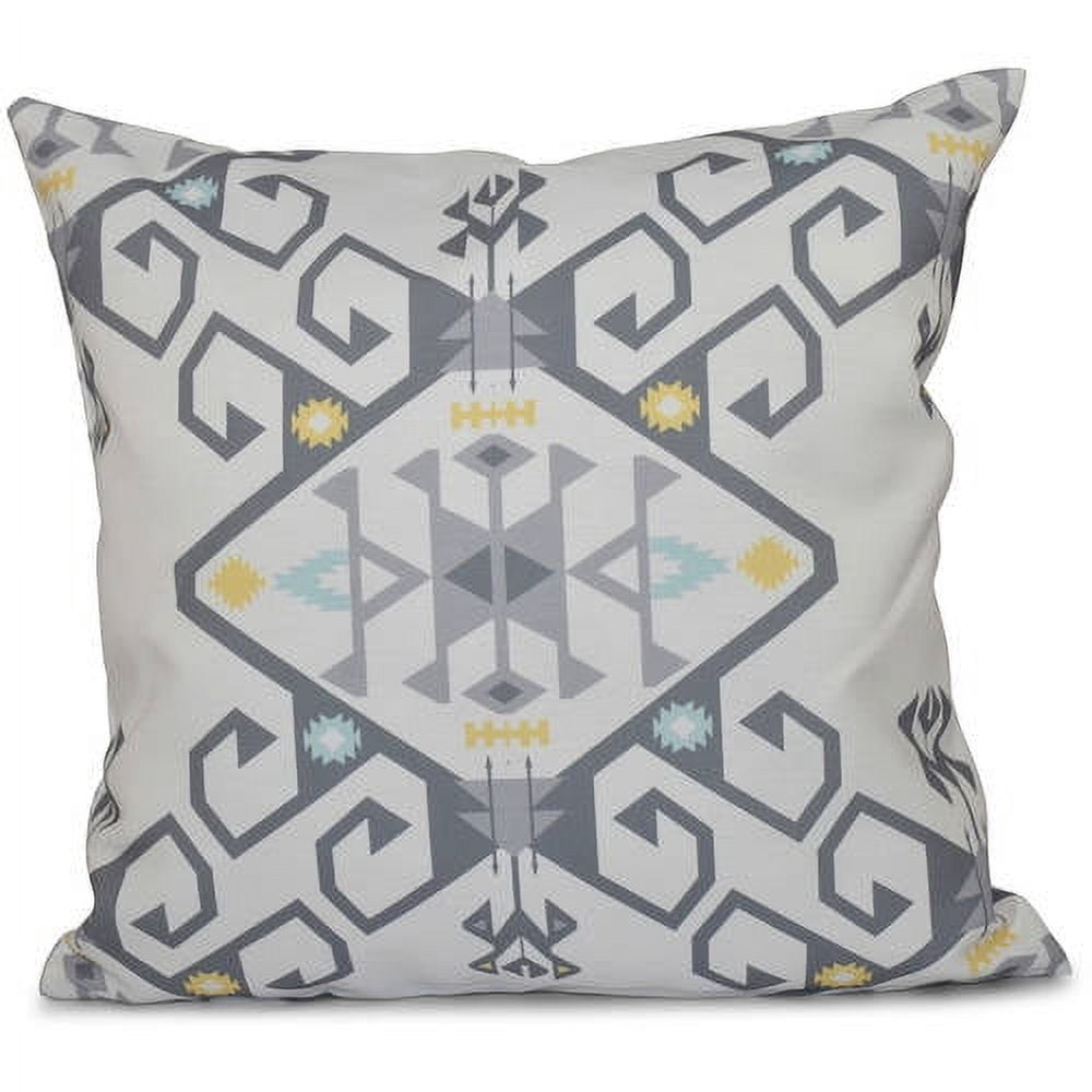 Simply Daisy 16" x 16" Antique Flowers Floral Print Pillow, White