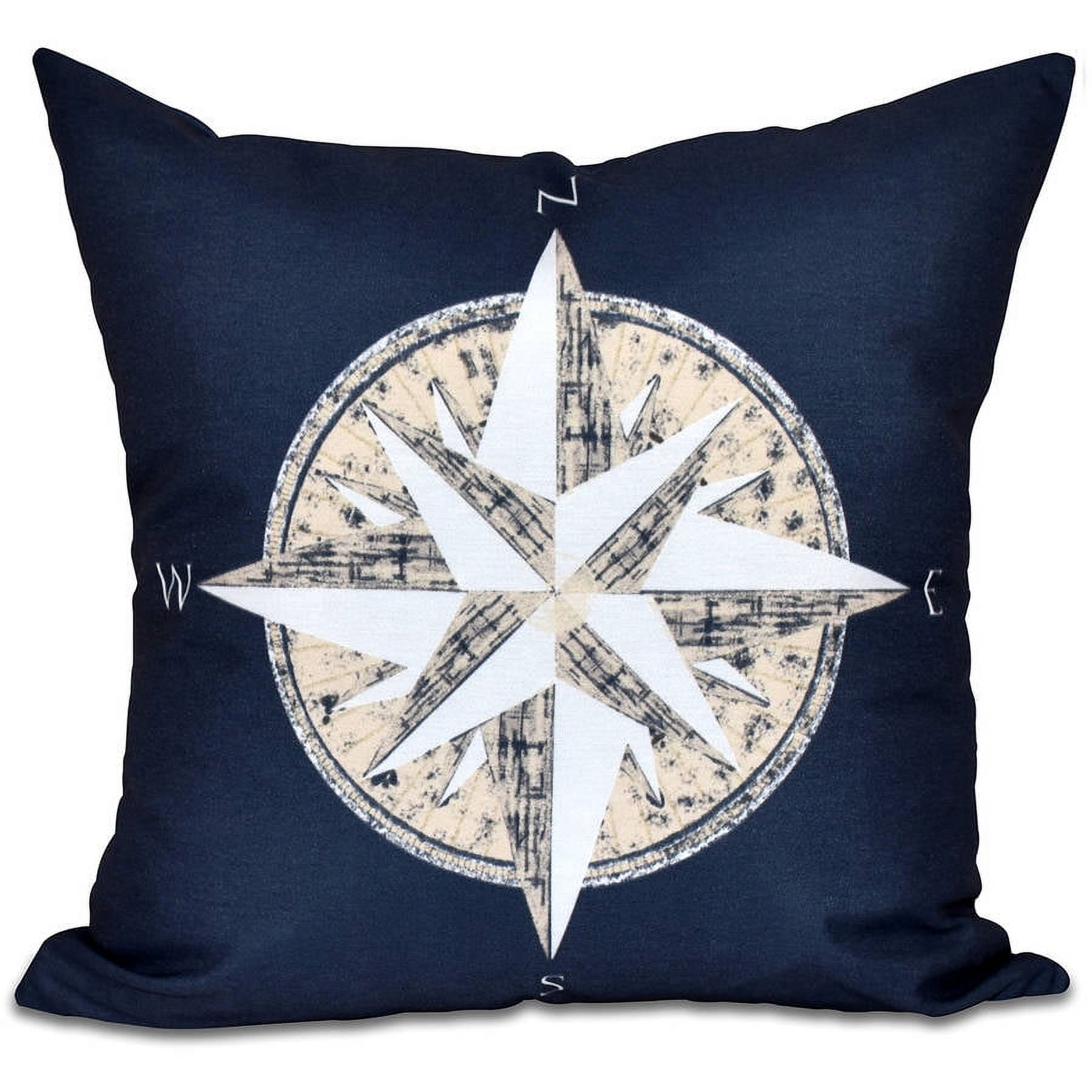 Simply Daisy 16" x 16" Antique Flowers Floral Print Pillow, White