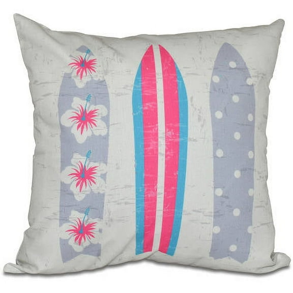 Simply Daisy 16" x 16" Antique Flowers Floral Print Pillow, White