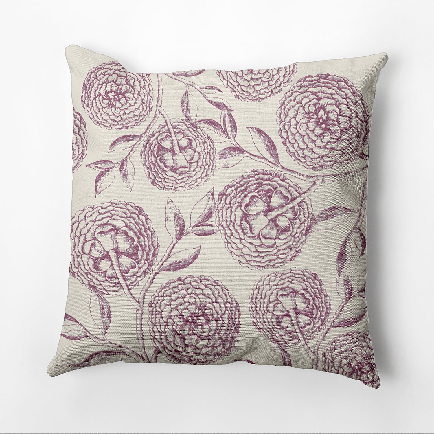 Simply Daisy 16" x 16" Antique Flowers Floral Print Pillow