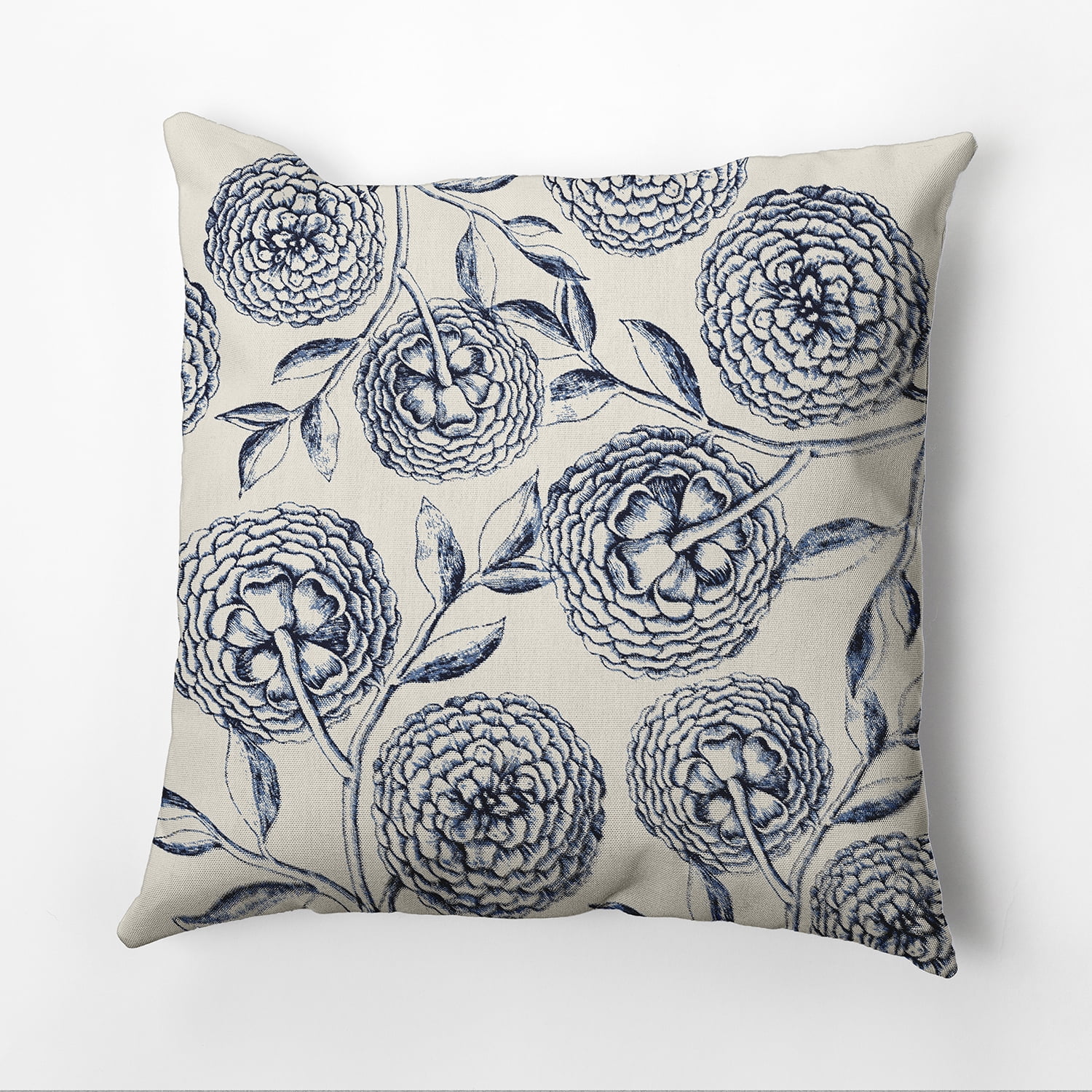Simply Daisy 16" x 16" Antique Flowers Floral Print Pillow