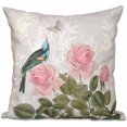 thumbnail image 1 of Simply Daisy 16" x 16" Asian Rose Floral Print Pillow, 1 of 2
