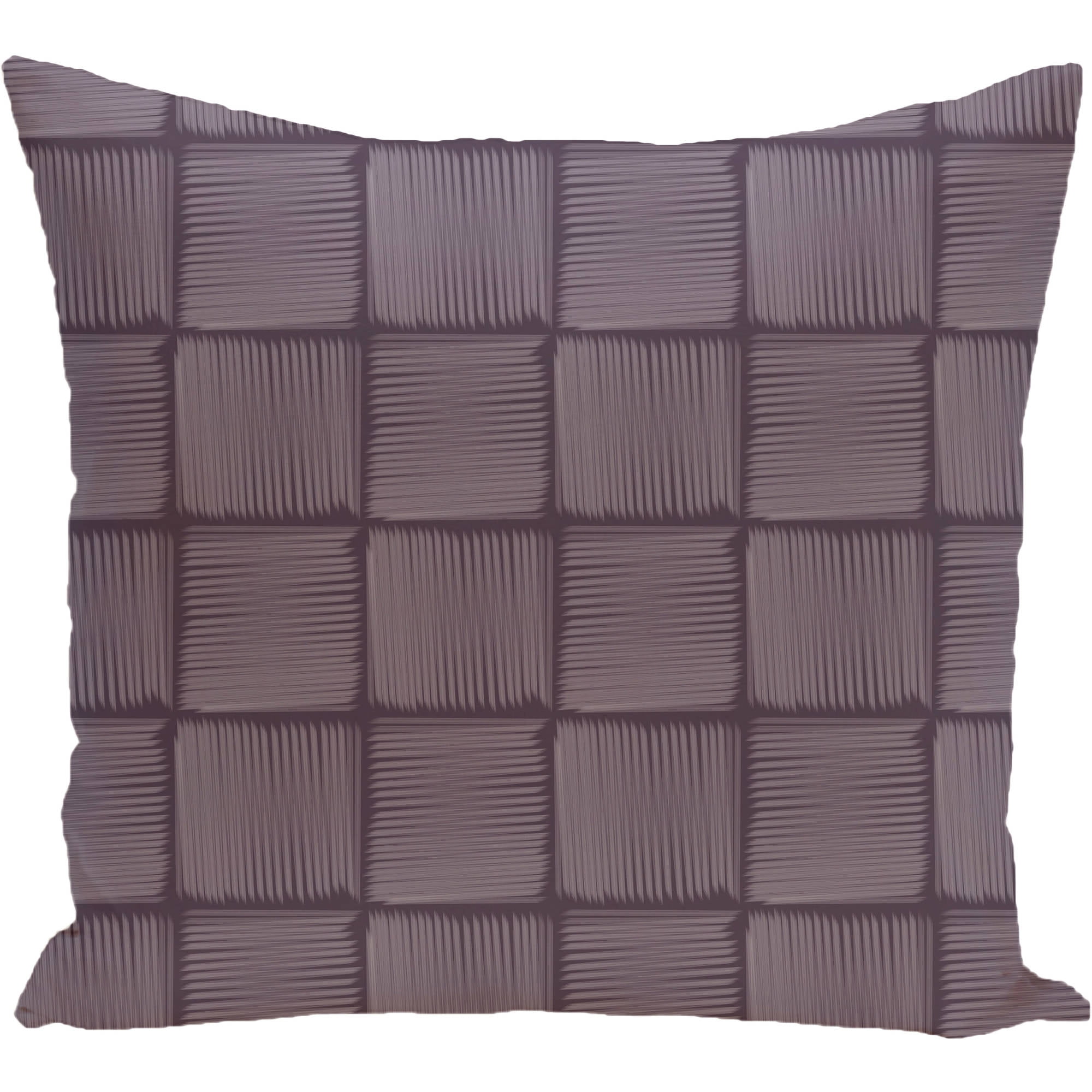 Simply Daisy 16" x 16" Basketweave Geometric Print Pillow, Purple