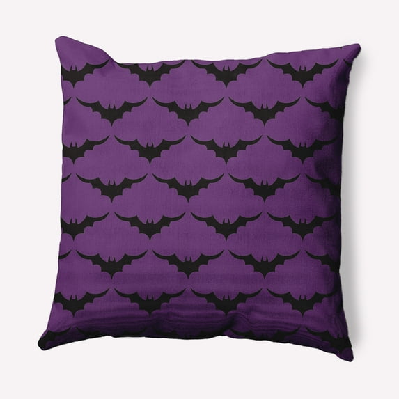Simply Daisy 16" x 16" Bat Colony Decorative Throw Pillow, Amethyst