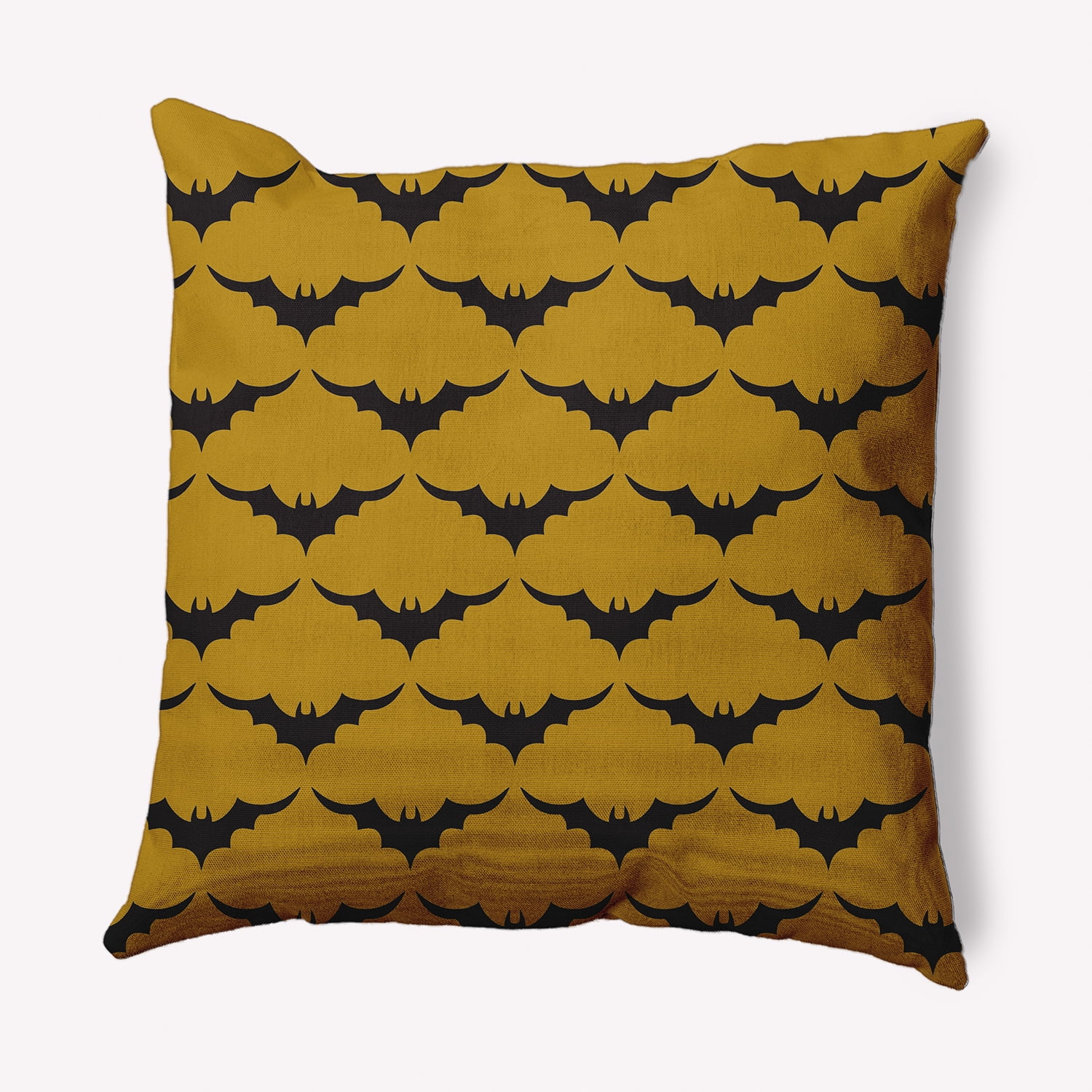 Simply Daisy 16" x 16" Bat Colony Decorative Throw Pillow, Autumn Gold