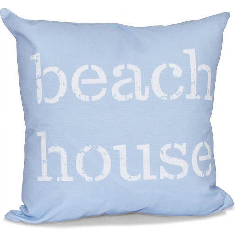 Simply Daisy 16" x 16" Beach House Word Print Outdoor Pillow