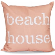 Simply Daisy 16" x 16" Beach House Word Print Pillow