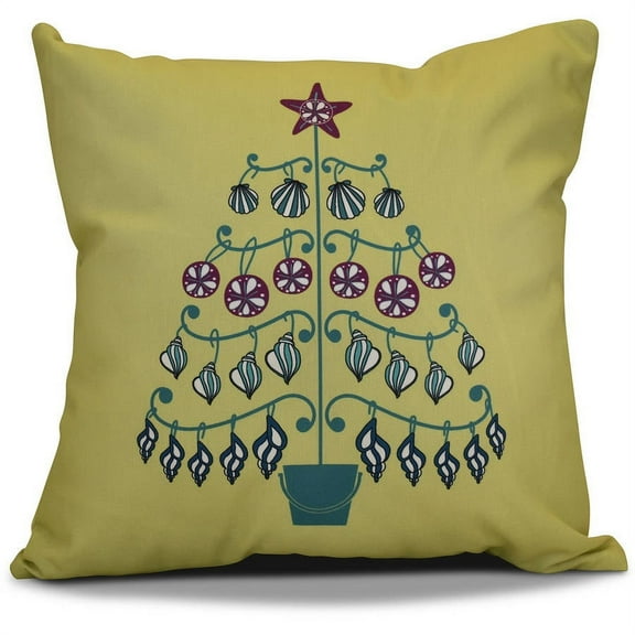 Simply Daisy 16" x 16" Beach Tree Geometric Print Pillow