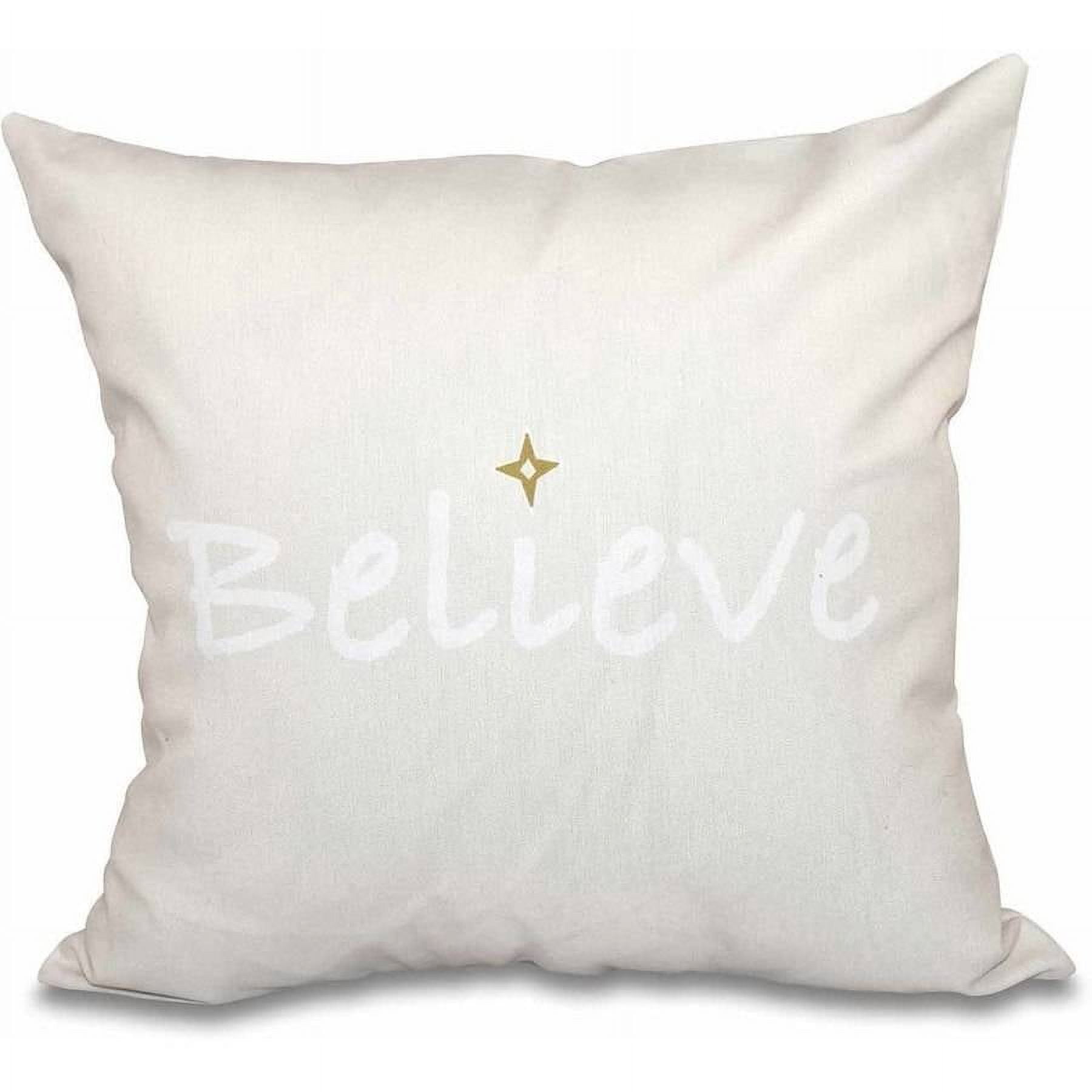 Simply Daisy 16" x 16" Believe Word Print Pillow