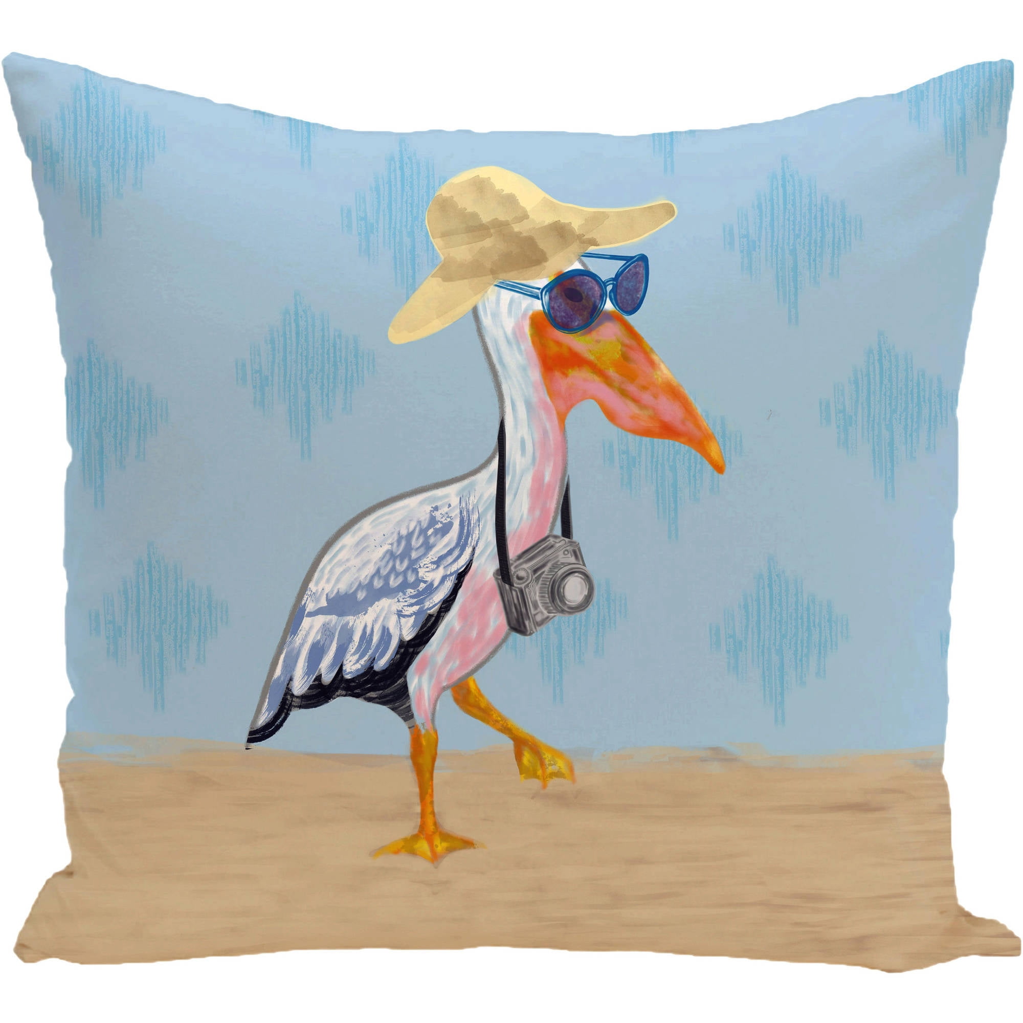 Simply Daisy 16" x 16" Bernadette Animal Print Pillow, Blue