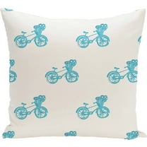Simply Daisy 16" x 16" Bicycles! Geometric Print Outdoor Pillow