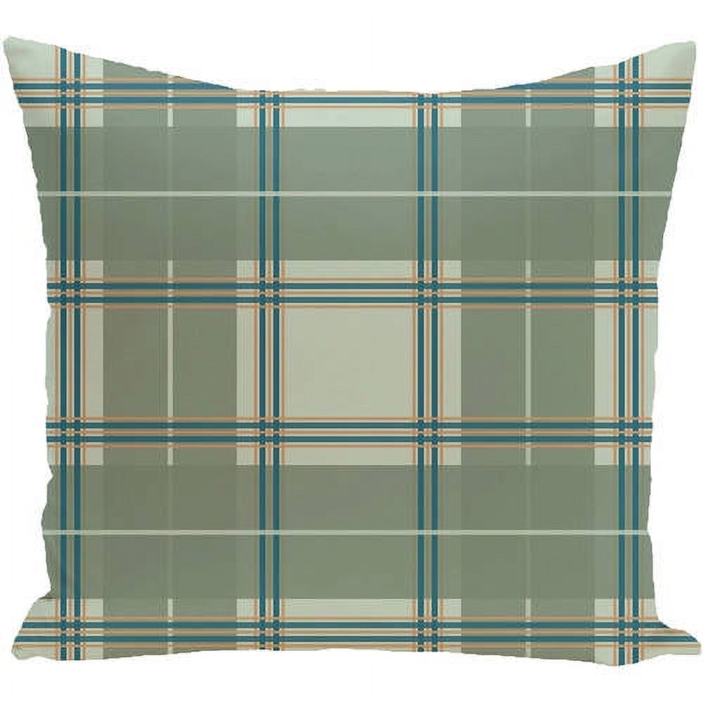Simply Daisy 16" x 16" Big Bad Plaid Geometric Print Outdoor Pillow