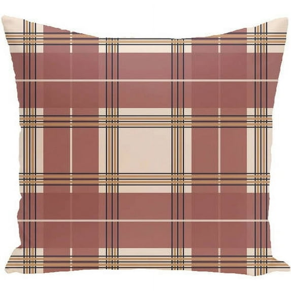Simply Daisy 16" x 16" Big Bad Plaid Geometric Print Outdoor Pillow