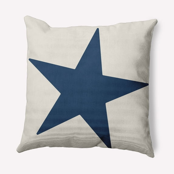 Simply Daisy 16" x 16" Big Star Nautical Indoor/Outdoor Throw Pillow
