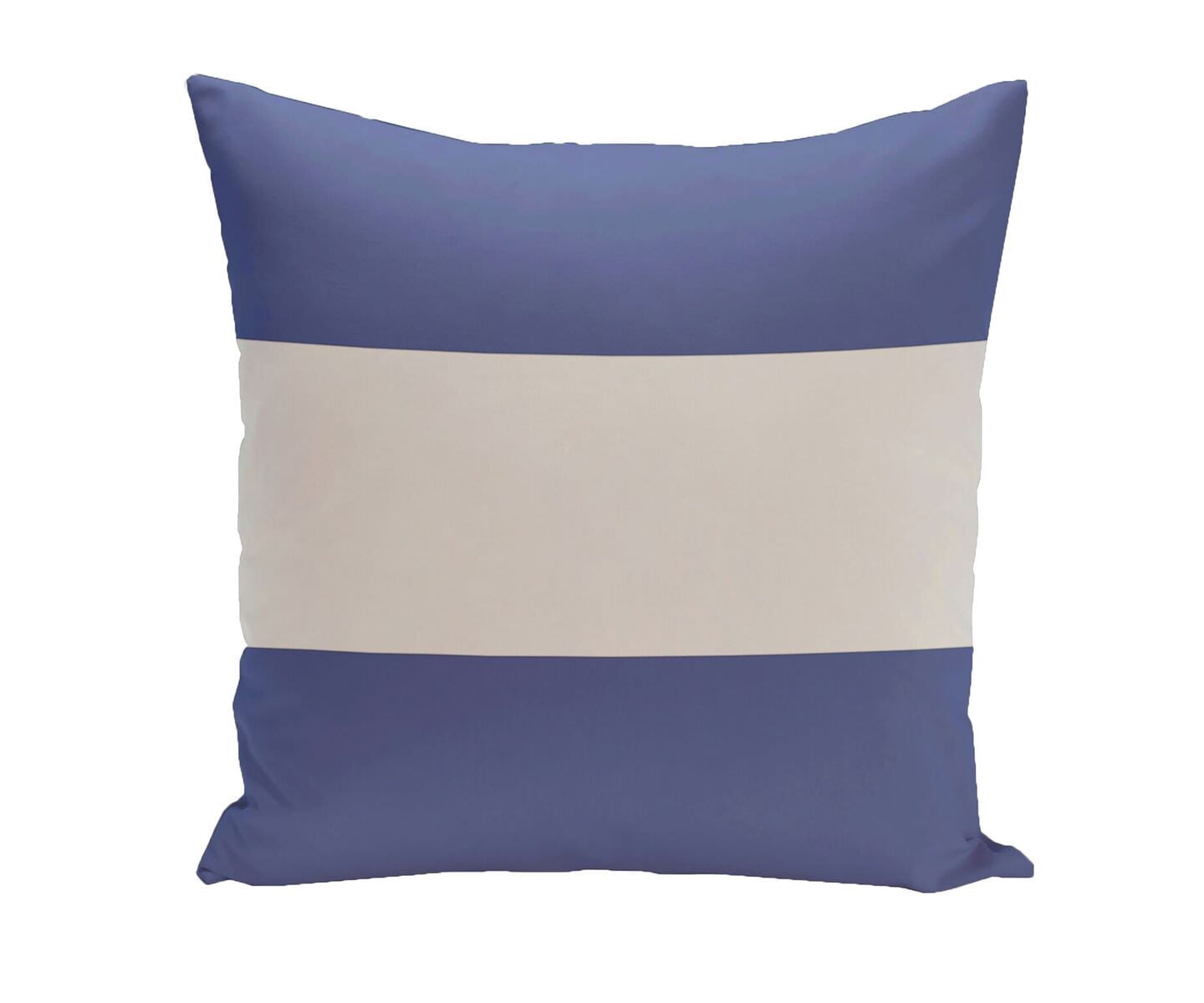 Simply Daisy 16" x 16" Big Stripe horizontal Decorative Pillow, Blue