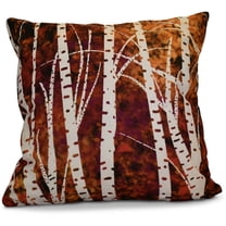 Simply Daisy 16" x 16" Birch Trees Floral Print Pillow
