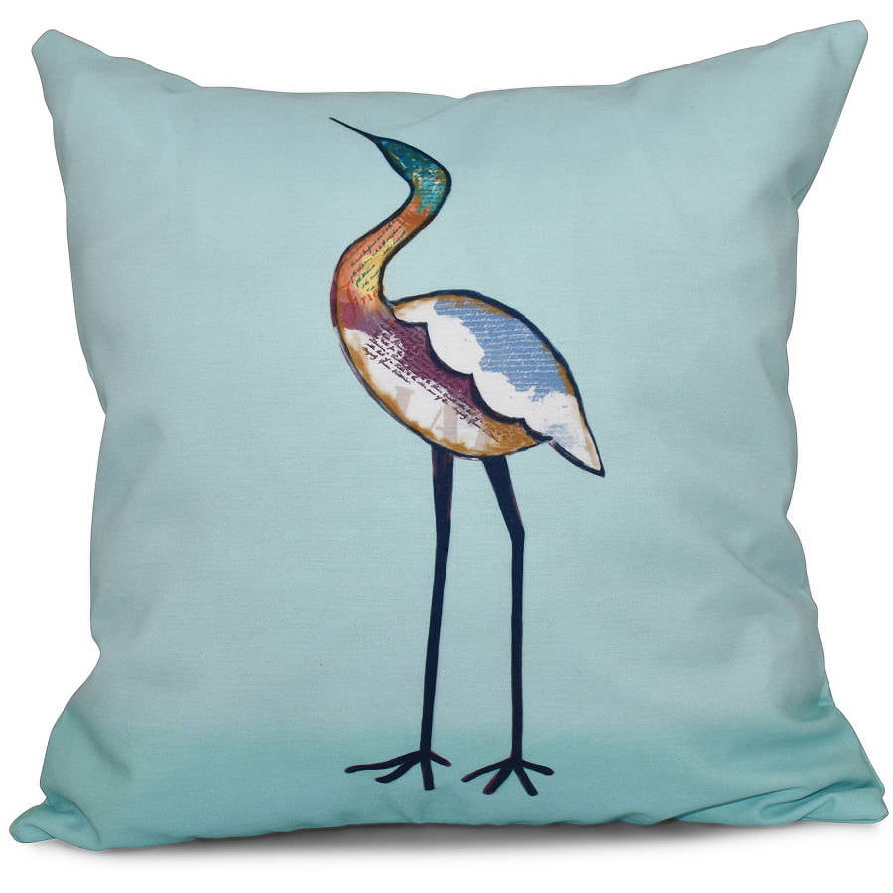 Simply Daisy 16" x 16" Bird Fashion Animal Print Outdoor Pillow