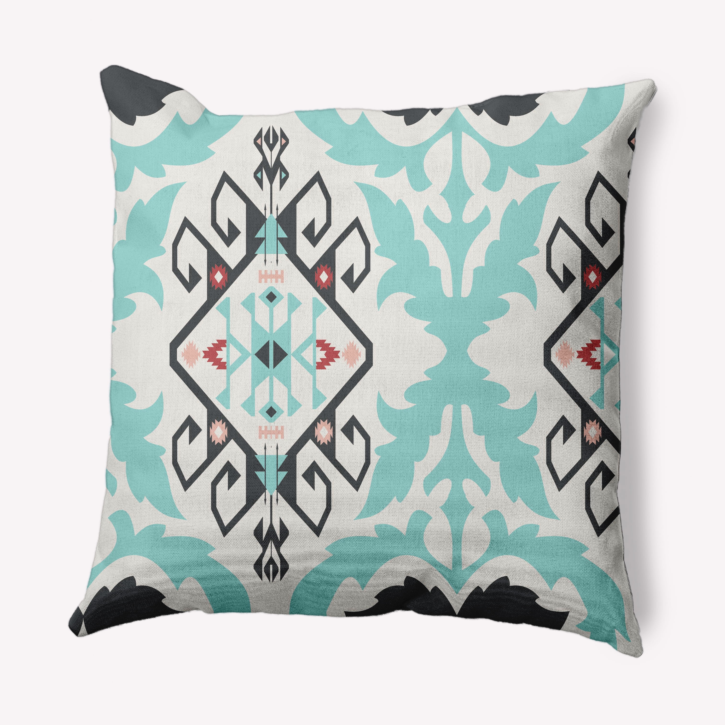 Simply Daisy 16" x 16" Black Polyester Throw Pillow