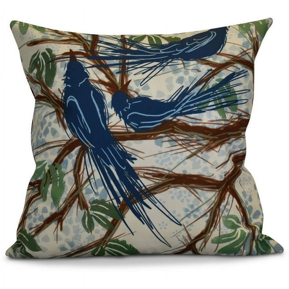 Simply Daisy 16" x 16" Blue Jays Floral Print Pillow