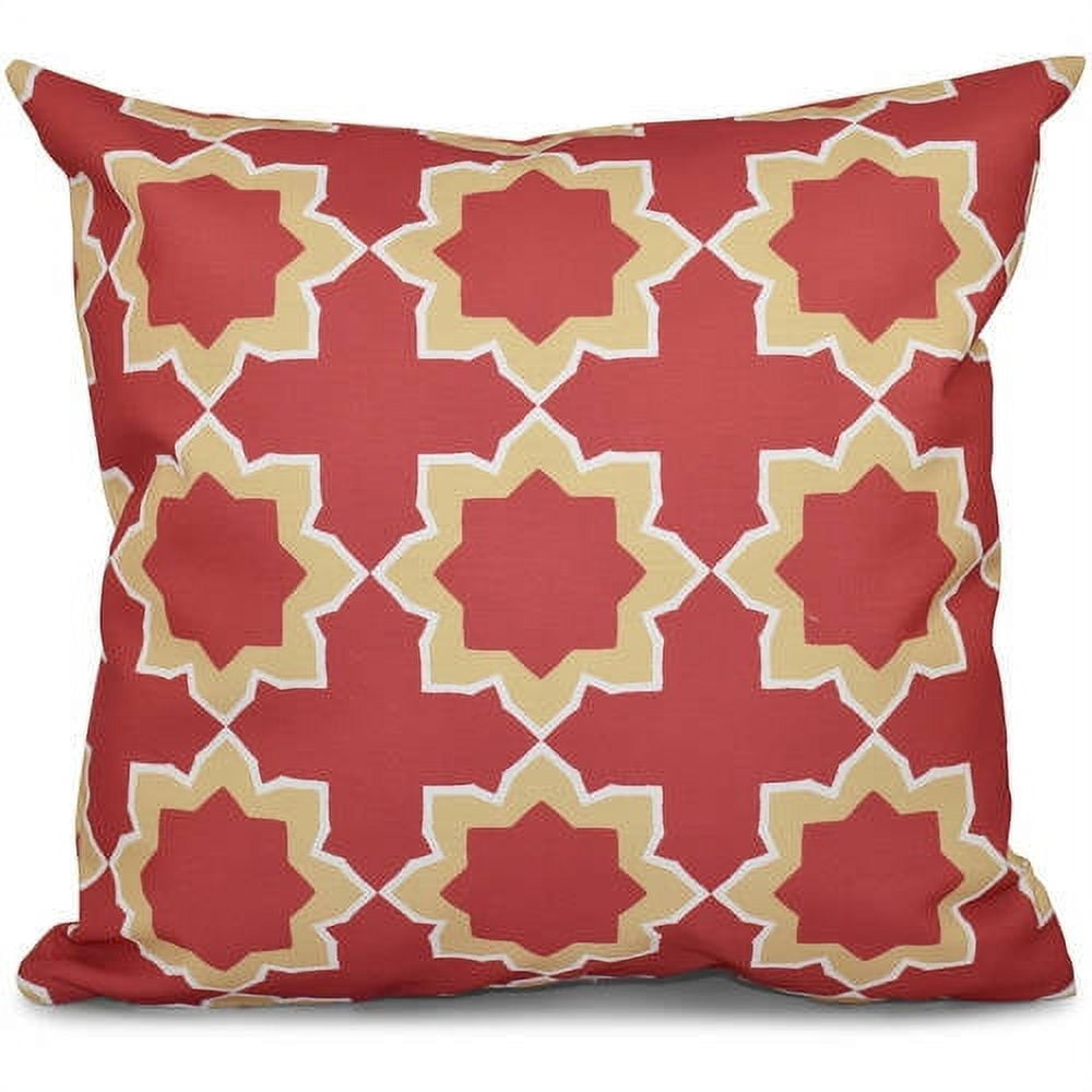 Simply Daisy 16" x 16" Bohemian 2 Geometric Outdoor Pillow, Orange