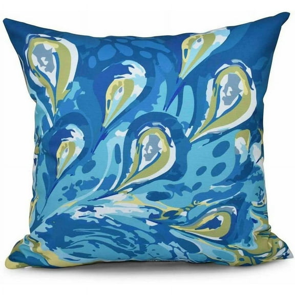 Simply Daisy 16" x 16" Boho Splash Geometric Print Pillow, Turquoise