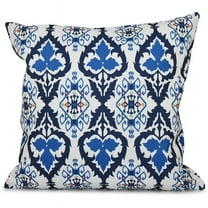 Simply Daisy 16" x 16" Bombay Geometric Outdoor Pillow, Navy