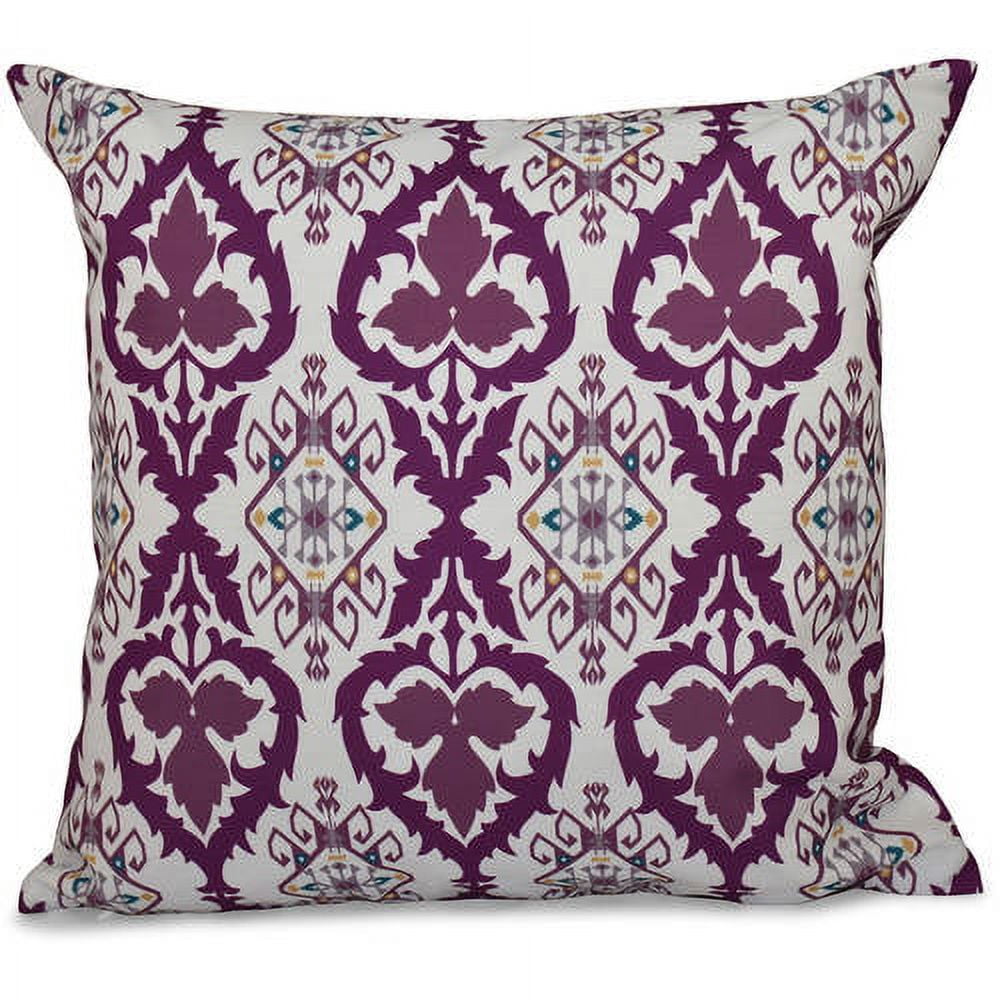 Simply Daisy 16" x 16" Bombay Geometric Outdoor Pillow, Purple
