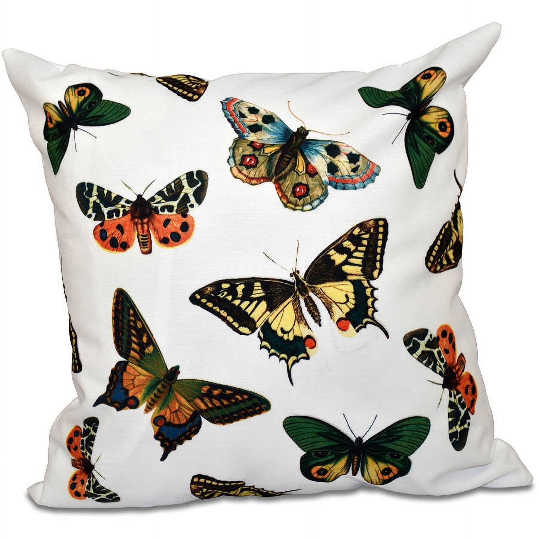 Simply Daisy 16" x 16" Butterflies Animal Outdoor Pillow