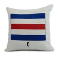 thumbnail image 1 of Simply Daisy, 16" x 16" C Letter Simple Outlined, Geometric Print Outdoor Pillow, Red, 1 of 2