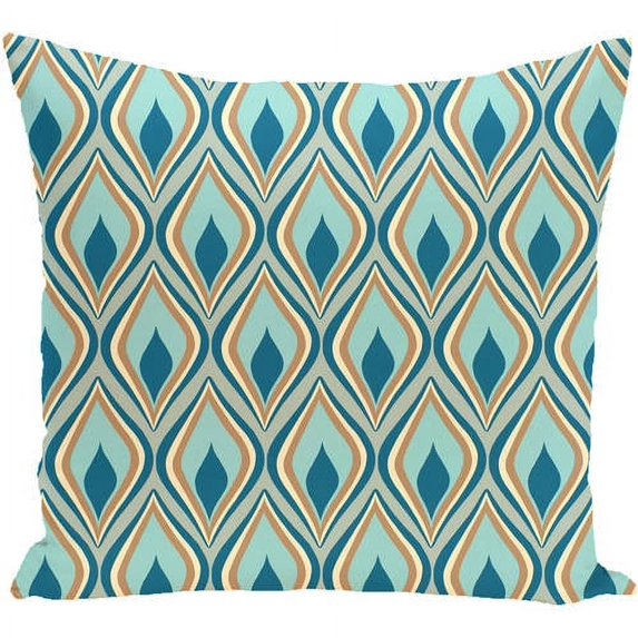 Simply Daisy 16" x 16" Candlelight Geometric Print Outdoor Pillow