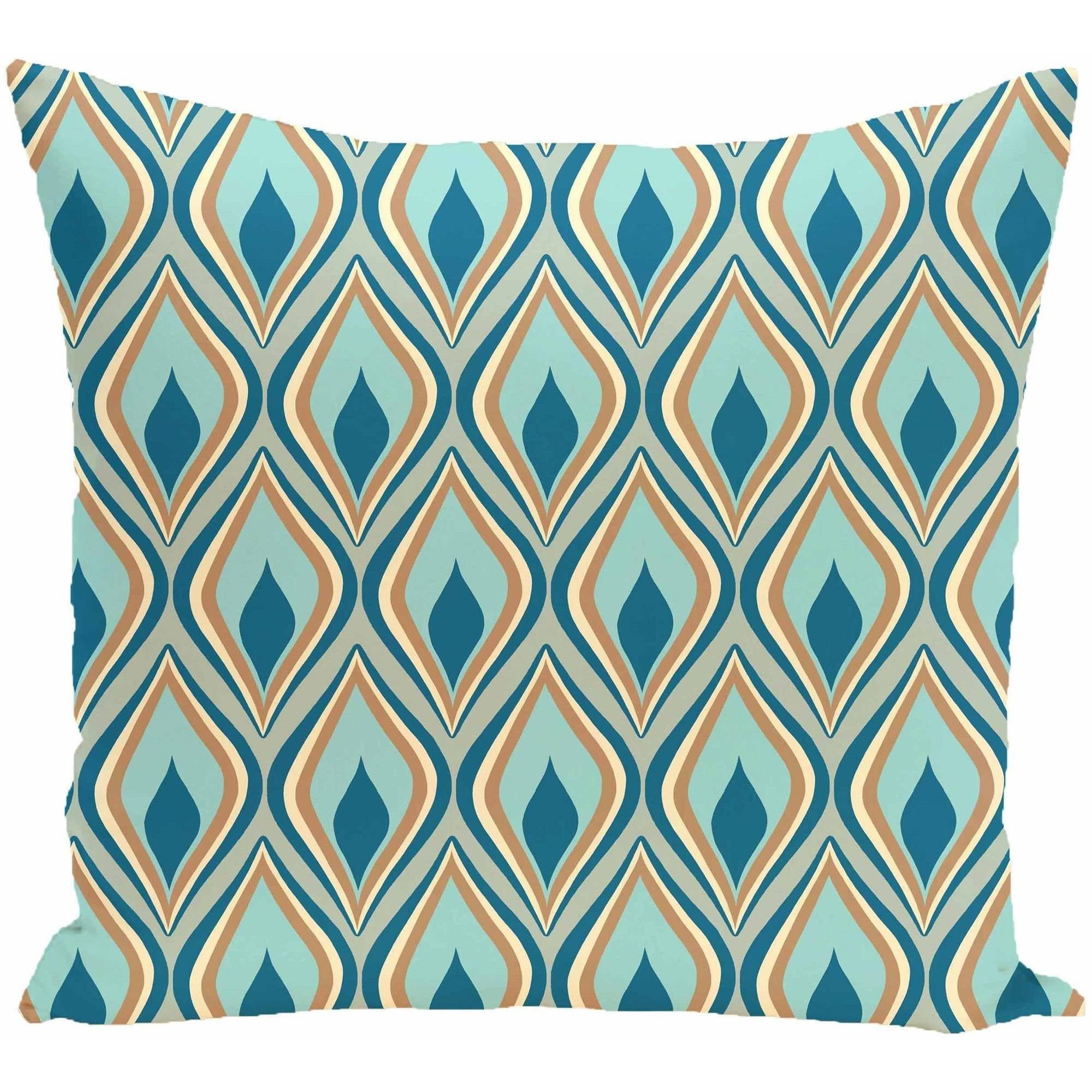 Simply Daisy 16" x 16" Candlelight Geometric Print Pillow