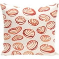 thumbnail image 1 of Simply Daisy 16" x 16" Clams Geometric Print Pillow, Orange, 1 of 2