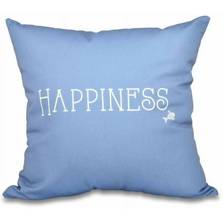 Simply Daisy 16" x 16" Coastal Happiness Word Print Pillow, Blue