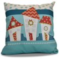 thumbnail image 1 of Simply Daisy 16" x 16" Coastal Houses Geometric Print Pillow, 1 of 2