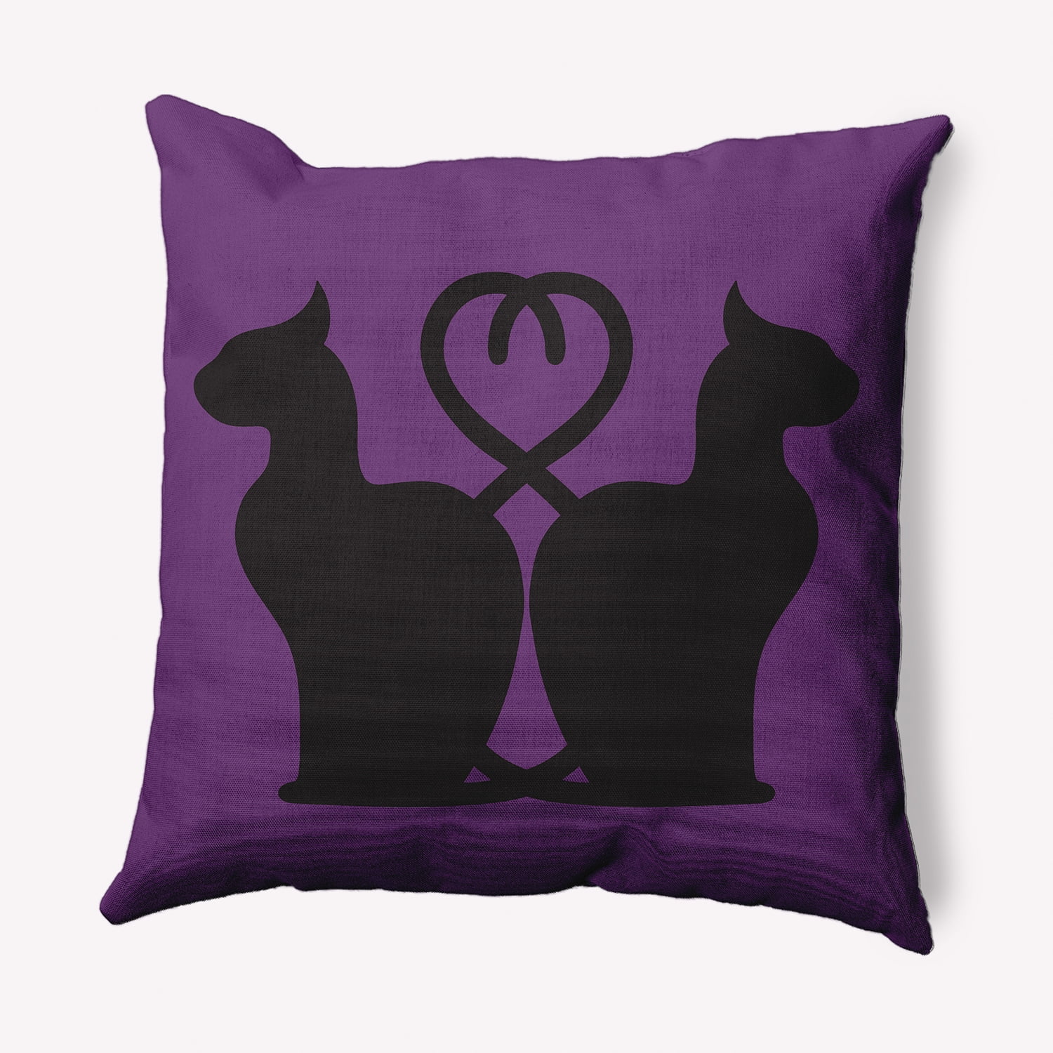 Simply Daisy 16" x 16" Conniving Cats Decorative Throw Pillow, Amethyst
