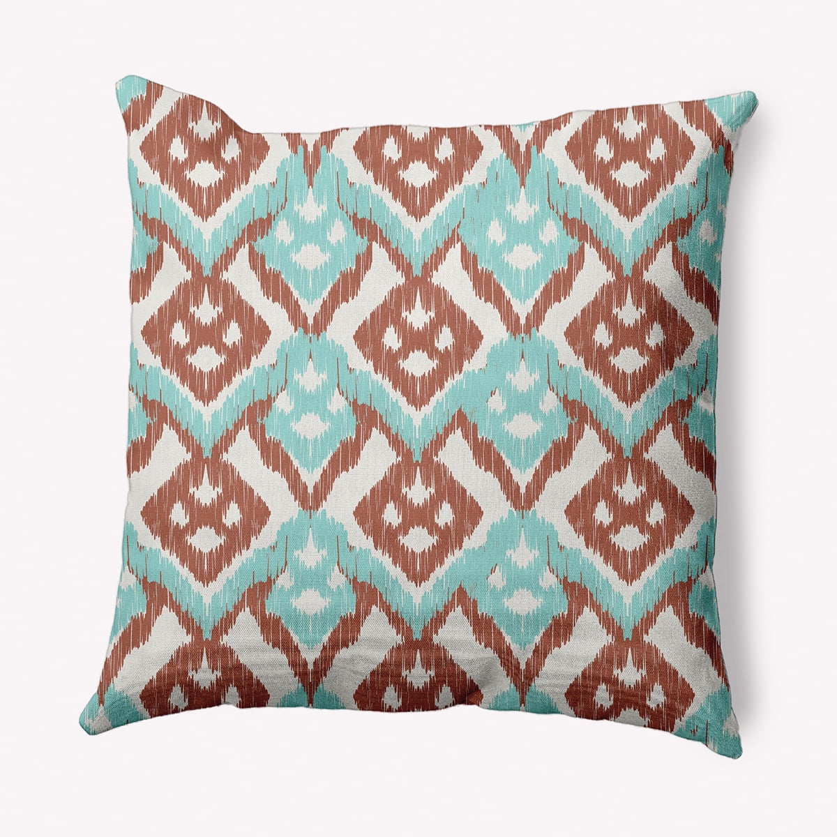 Simply Daisy 16" x 16" Contemporary Blue, Brown, White, Multi-color Polyester Throw Pillow