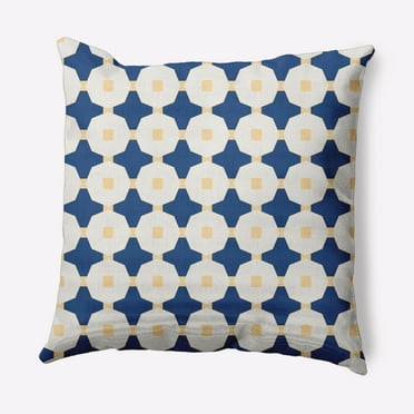 Simply Daisy 16" x 16" Contemporary Blue Polyester Throw Pillow