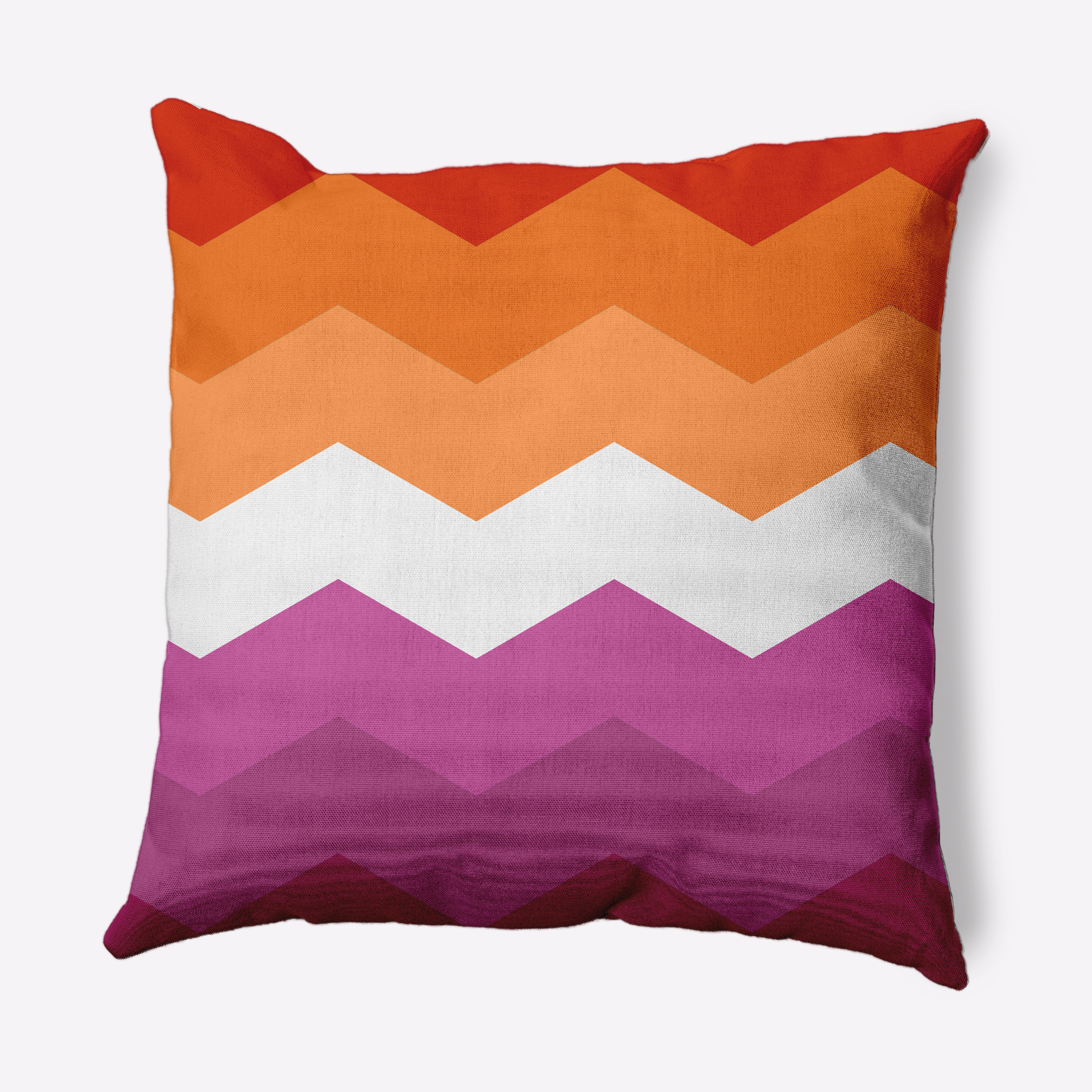 Simply Daisy 16" x 16" Contemporary Chevron Pride Day Polyester Throw Pillow